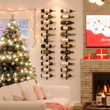 12 Bottle Wall Mounted Wine Rack, Detachable Wine Storage Organizer Used As One or Four | DIY Wall Hanging Wine Holder X-cosrack