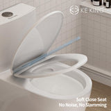 Toilet with Soft Close Toilet Seat, 12'' Rough-In Toilet KK KE KING