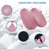 Skechers Seat Cushion, Ergonomic Memory Foam Cushion for Long Sitting Hours on Office & Home Chair