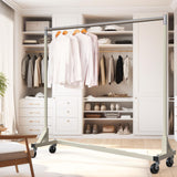 Simple Houseware Industrial Grade Z-Base Garment Rack, 500lb Load with 63 Inches Extra Long Bar, Gray