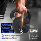 Yes4All Cast Iron Kettlebell - 8 KG, Dark Blue - Non Slip, Portable, Strength Training Yes4All