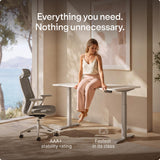 Desktronic HomeOne Standing Desk 60x30 — Ergonomic Sit Stand Home Office Desk, Made in Europe, Electric Dual Motor Height Adjustable, USB & USB-C Charging, Wobble-Free, Touchscreen, 3 Memory Presets