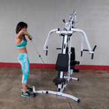 Body-Solid Multi-Station, Single Weight Stack Home Gym Machine, Arm & Leg Strength Training Functional Exercise Workout Station for Weight Lifting and Bodybuilding 310lbs. Black Weight Stack Body-Solid