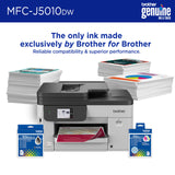 Brother INKvestment 5010 Wireless Color Inkjet All-in-One Printer with Automatic 2-Sided Copy & Scan with 2.7” Color Touchscreen (MCF-J5010DW)