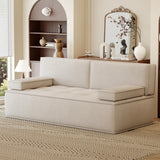NessCarsti 79”Compact Sofa - Modern Fabric Dual-Seat Convertible Sofa Bed