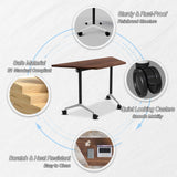 Folding Conference Table 47.2",Modern Conference Room Tables with Wheels,Training Meeting Table with Flip-Top & Strong Metal Frame