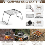 18Pcs Camping Cookware Mess Kit, Joyfair 7.8” Nonstick Camp Cooking Utensil Set (Pot, Pan, Kettle, Grill Grate), Outdoor Backpacking Gear Open Fire Essentials Accessories, Compact/Portable/Lightweight