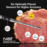 ThermoMaven Wireless Bluetooth Smart Meat Thermometer: Standalone Base, WiFi Thermometer with Sub-1G, 6 Sensors NIST Certified Accuracy