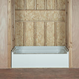 WOODBRIDGE 60” x 32” Alcove Soaking Bathtub in white with Left-Hand Drain Hole – Tub Only (No Wall Panels)