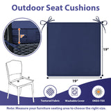 Outdoor Chair Cushions Set of 4 -Waterproof Outdoor Seat Cushions for Patio Furniture