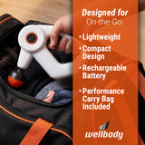 Wellbody Lite Muscle Relief Lite Deep Tissue Massage Gun | Heat Ball Tech for Trigger Points & Painful Knots | Hand-Held Convenience, 3 Speeds, Portable Massager for Muscle Recovery