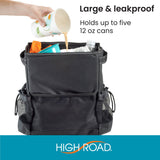 Large Car Trash Can for Back Seat - Car Garbage Bag With Tissue Holder and Bottle Pockets