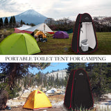 Your Choice 3.9x3.9x6.9FT Pop Up Privacy Tent, Large Portable Camping Changing Room with 2 Storage Pockets & 4 Sandbags, Outdoor Shower & Toilet Shelter for Beach, RV, Camping & Hiking - Black