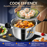 6.34QT Stainless Steel Pressure Cooker, Heavy Duty Commercial Grade, Fast Cooking, Multi-Purpose, Induction & Gas Compatible,olla de presion,para cocinar,instant pot