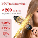 Ufree Ionic Thermal Brush, 1.5 Inch Heated Round Brush for Blowout, 30s Fast Heating Curling Brushes with 9 Temp Settings, Dual Voltage Travel Hair Styling Tool, Not Blow Dryer