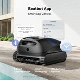 Beatbot Sora 10 Cordless Pool Vacuum Robot for Inground & Above Ground Pools, 6800 GPH Suction, Floor/Wall/Waterline/Shallow Area Cleaning, Waterline Parking, 300 Mins Runtime, Midnight Blue