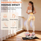 Rock Stepper - Steppers for Exercise at Home, Portable Stepper Side to Side with Digital Display & Resistance Bands, 330 LBS Capacity Full Body Workout Low-Impact Knee-Friendly 3D Stair Stepper - Pink