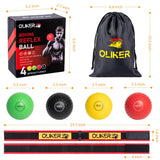 OLIKER Boxing Reflex Ball for Adults and Kids, 4 Levels Boxing Ball with Adjustable Headbands, Perfect for Reaction, Agility, Punching Speed (Set-1)