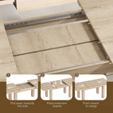 Dining Room Table for 6-10 Person, 55'' to 78'' Rustic Expandable Rectangle Dining Table