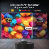 WEMAX Laser Projector, Netflix Officially Licensed, 500 ISO Lumens HD 1080P DLP Portable Projector with ALPD Technology, HDR10 Mini Smart Projector with WiFi and Bluetooth, 2x5W Dolby Audio