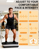 Vibrating Plate Machine,180 Speeds Shake Plate for Lymphatic Drainage Weight Loss, Vibration Fitness Platform 460LB