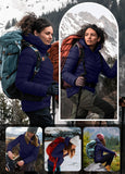 ATLASLAVA Women's Packable Puffer Jacket Hooded LightWeight Down Coat Winter Windproof Warm Quilted Short Navy Blue L