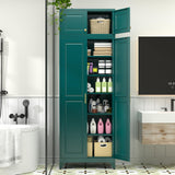 Polup 90" Pantry Cabinet, Tall Metal Storage Cabinet with Doors and Shelves