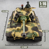 BESTYMXY RC Tanks HengLong German King Tiger Henschel Heavy Tank, 1/16 2.4ghz Remote Control Tank Vehicles Model with Sound & Light for Ages 14+