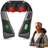 COMFIER Cordless Neck Massager, Shiatsu Shoulder Massager with Heat, 3D Kneading Back Massager Pillow, Mother Day Gift, Black