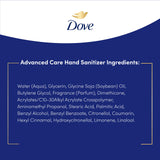 Dove Advanced Care Hand Sanitizer Deep Moisture Pack of 4 for Soft, Smooth Skin 99.99% Effective Against Many Germs, 8 oz