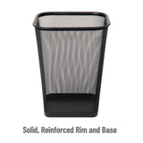 2-Pack Mesh Trash Cans, Square Metal Wastebasket Bins for Office, Black