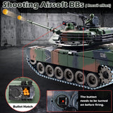 Supdex 1:18 RC Tank, 2.4G US M1A2 Metal Alloy Metal US M26 Remote Control Tank That Shoot BBS Model Toys, Army Toy with Smoke, Lights, Sound and Recoil,Military RC Vehicle for Adults and Kids Age 6+