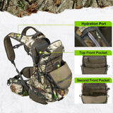 TIDEWE Hunting Backpack, Waterproof Camo Hunting Pack with Rain Cover, Long-Lasting Large Capacity Hunting Day Pack for Rifle Bow Gun (Next Camo G2) TIDEWE