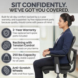 Drafting Chair Tall Office Chair with Arms Executive Ergonomic Standing Desk Chair with Anti Scratch Wheels