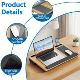 VUMBRX Lap Desk with Cushion, Fits Up to 17in Laptop Tray Wrist Rest Mouse