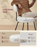 Dining Table Set, Round Dining Table with 2 Upholstered Kitchen Chairs, for Small Spaces, Kitchen, Living Room