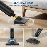 NEWBULIG Steam Mop for Hardwood/Tile/Carpet, Lightweight Steamer Cleaner for Floor Cleaning with 330ML Water Tank, Heats Up in 30 Seconds，16.4 FT Cord and 2 Washable Pads