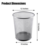 SHSYCER Silver Mesh Trash Cans,10-Pack 6 Gal Mesh Office Trash Can,Open Metal Wire Wastebaskets, Waste Basket Trash Can for Near Desk, Small Garbage Can,Recycling Garbage Container Bin for Office&Home