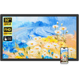 BIGASUO 32" Large Digital Picture Frame with FHD 1920x1080 Touch Display