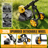 Cordless String Trimmer for Dewalt 20v Battery Powered(No Battery),3-in-1 Cordless Grass Trimmer Electric Weed Wacker Lawn Edger, Weed Eater Cordless Weed Trimmer with Wheel & 8 Spool (Yellow)