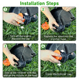 AF-100 Weed Eater Spool 6+2 Pack 30ft 0.065'' Line String Trimmer Replacement Spool for Black+Decker AF+100 String Trimmers, (6 Replacement Spool, 2 Trimmer Cap, 2 Pack Spring)