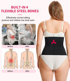 Gotoly Waist Trainer for Women Zipper Corset Shapewear Tummy Control Faja Body Shaper Waist Cincher Workout Girdle(Black,3X-Large)