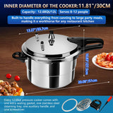 Hestroney 12.68 qt+ Pressure Cooker, olla de Presion,All Stovetops Induction Compatible Thickened Pressure Cooker With Spring ollas de presión para cocinar 12.68 qt