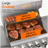 Veralune 5 Burner Gas Grill with Side Burner, 68,000 BTU, 548 Sq in