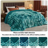 NEWCOSPLAY Super Soft Faux Fur Throw Blanket for Couch Tie-dye Light Teal Sherpa Fuzzy Plush Warm Blanket for Sofa Bed (Tie-dye Light Teal, Throw(50"x60"))