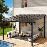 Aoxun 12’x10’ Gazebo for Patio, Gazebo Pergola with Sloped Roof, Black