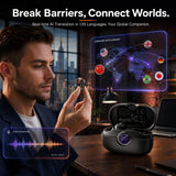Rulbovs Wireless Earbuds Bluetooth 6.0, Bass Stereo Sound with ENC Noise Cancelling Mic, LED Power Display, IP7 Waterproof, 60H Playtime, Ergonomic in-Ear Earphones for Phone Sport Laptop (Black)