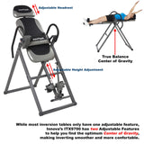 Innova ITX9900 Inversion Table with Air Lumbar Support, Black/Gray Innova Health and Fitness