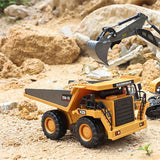 BLQCSLH Excavator Set，rc Dump Truck Command The Site Conquer The Dir，2.4Ghz Remote Control Construction Vehicle Set Children's Toys，Alloy Material Simulate True Scale (Truck)