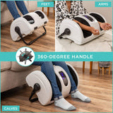 Best Choice Products Heated Shiatsu Foot Massager for Pain Relief, Plantar Fasciitis, Neuropathy, Blood Circulation w/Compact Design - Pearl White